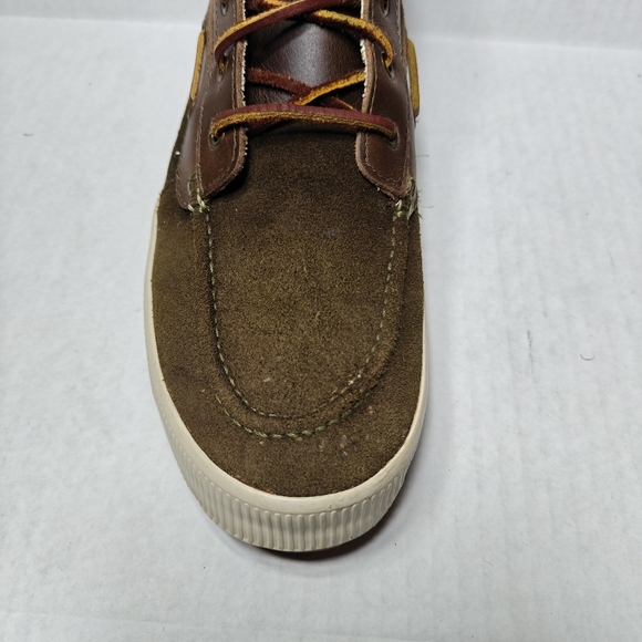 Polo Ralph Lauren Delmont Leather Boat Olive Brown Boots Shoes Men\'s Size 10D main image 11